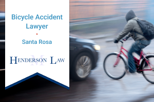 Cyclist seeking a Santa Rosa bicycle accident lawyer at Henderson Law.