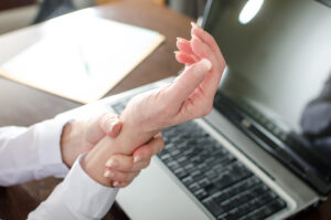 wrist pain which may be a sign of pre-existing condition.